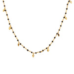 Natural Black Faceted Diamond By The Yard Necklace In 18k Yellow Gold