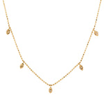 Natural Diamond By The Yard Chain Necklace In 18k Yellow Gold For Her