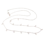 Natural Diamond Solid 18k White Gold Delicate Necklace