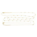 Bezel Set Diamond 18k Yellow Gold Body Chain Jewelry For Her