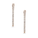 Pave Diamond Big Hoop In 14k Rose Gold For Her