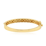 Soild 18k Yellow Gold Pave Diamond Spike Design Wedding Bangle