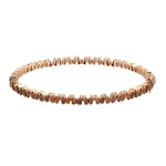 Baguette Champaign Diamond Bracelet In 14k Gold Handmade Jewelry