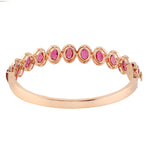 Oval Pink Tourmaline & Pave Diamond classy Bangle In 14k Rose Gold For Her