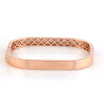 Natural Diamond Pave Wedding Bangle In 18k Rose Gold Jewelry For Her