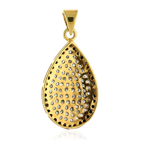 cts Pave Diamond Handmade Drop Pendant Sterling Silver Fashion Jewelry Gift