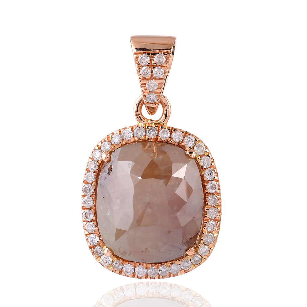 Ice Diamond Pave Diamond Beautiful 18k Rose Gold Pendant