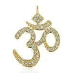 Natural Diamond Pendant Charm 18K Yellow Gold Jewelry Gift