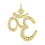 Natural Diamond Pendant Charm 18K Yellow Gold Jewelry Gift