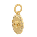 Natural Diamond Charm Pendant 14k Yellow Gold Diamond Jewelry