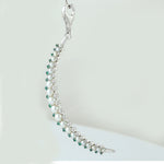 White Pearl Moon Charm Pendant 18k White Gold Diamond Fine Jewelry