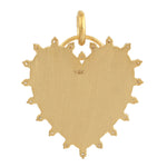 Micro Pave Heart Charm 14k Yellow Gold Enamel Charm Gift