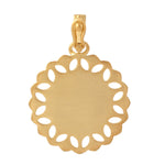 14k Solid Yellow Gold Evil Eye Diamond Pendant For Gift