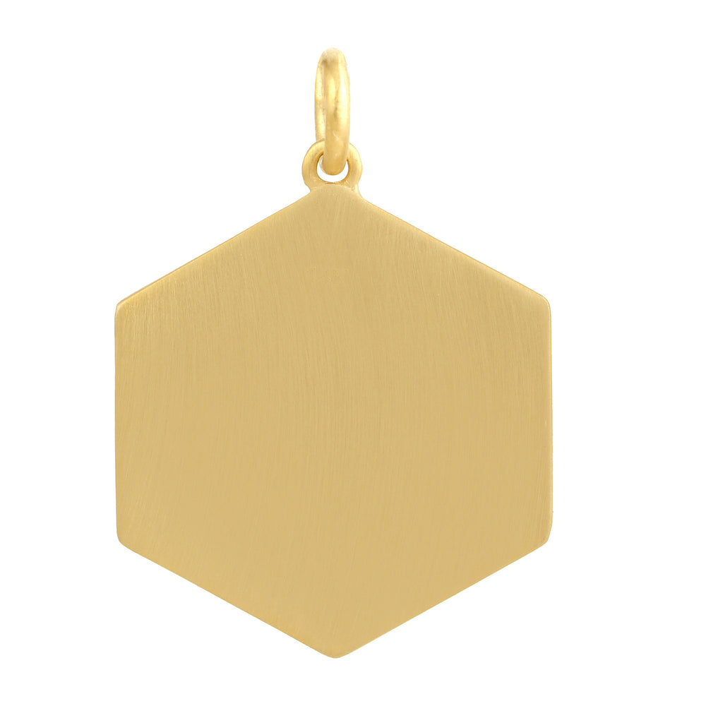 14k Yellow Gold Bezel Set Yellow Sapphire Diamond Honeybee Pendant