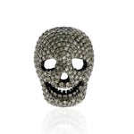 Pave Diamond 925 Silver Skull Spacer Finding Handmade Gift