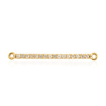 Natural Diamond Bar Design Connector Findings Jewelry In 14k Yellow Gold