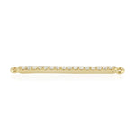 Natural Diamond Bar Design Connector Findings Jewelry In 14k Yellow Gold