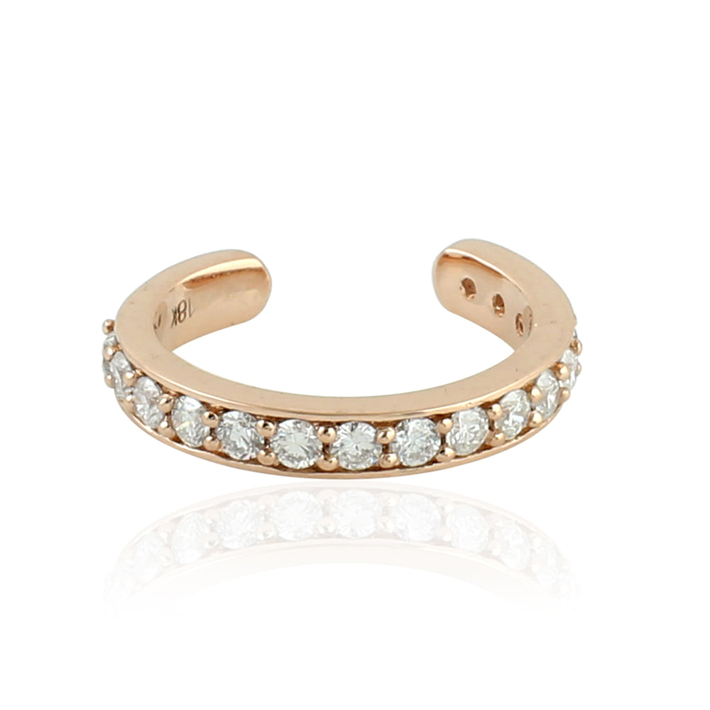 Pave Diamond Finding In 18k Rose Gold Jewelry Making Accessory