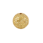 Yellow Diamond Bead Ball Findings 18k Gold Accessory