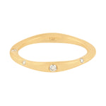 14k Yellow Gold Diamond Band Ring Handmade Jewelry For Gift