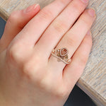 Natural Ice Diamond Victorian Pave Ring Jewelry In 18k Rose Gold Gift