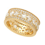 Natural Diamond Anniversary Band Ring In Yellow Gold