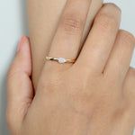 Pear Cut Diamond Minimal Ring Jewelry in 18k Yellow Gold