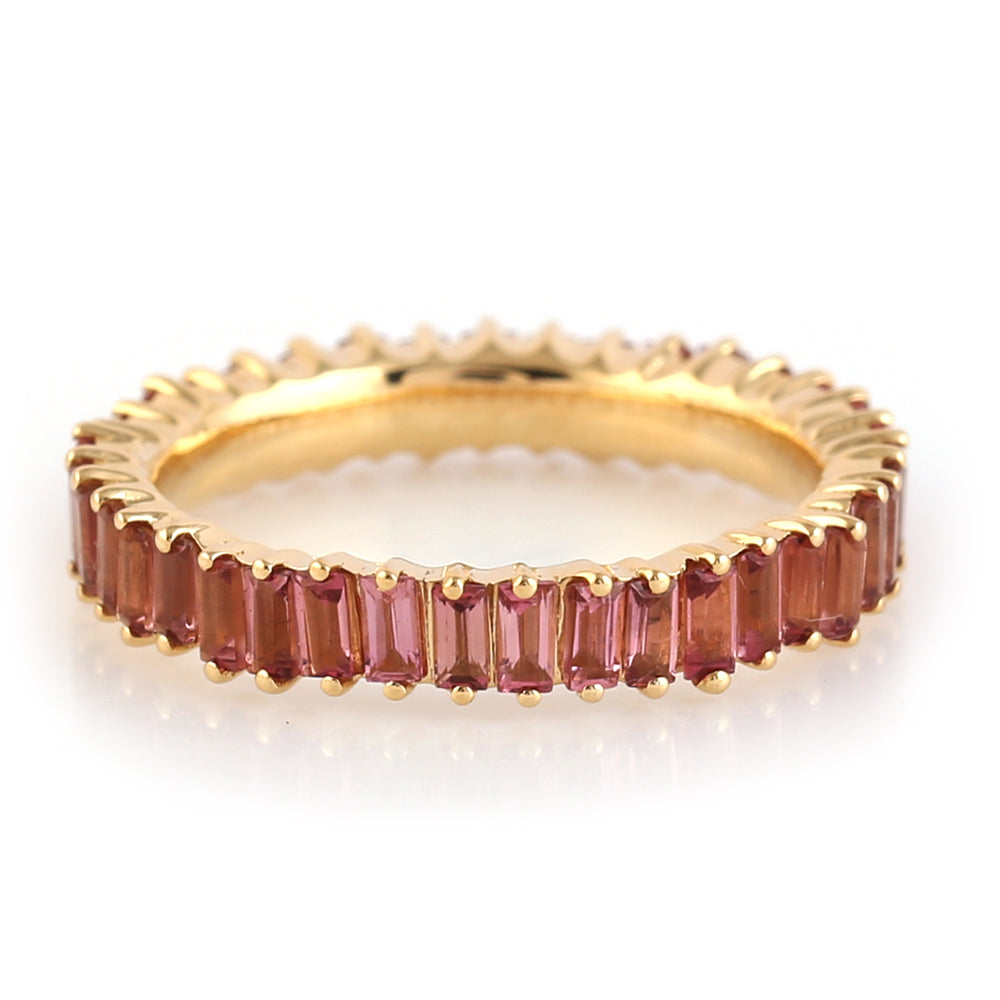 Baguette Tourmaline 18k Yellow Gold Full Eternity Ring