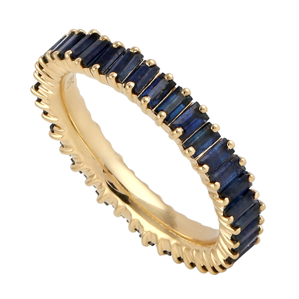 Baguette Sapphire 18k Yellow Gold Full Eternity Ring