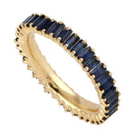 Baguette Sapphire 18k Yellow Gold Full Eternity Ring