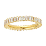 Baguette Diamond Eternity Band Ring In 18k Yellow Gold