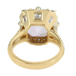 Pink Kunzite Sapphire 18k Yellow Gold Beautiful Wedding Ring