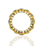 Bezel Set Emerald Eternity Ring In 14k Yellow Gold