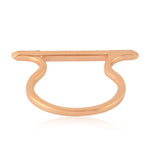 Natural Diamond Band Ring 14k Rose Gold Enamel Jewelry Gift