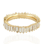 Baguette Diamond Full Eternity Band Ring In 18k Yellow Gold