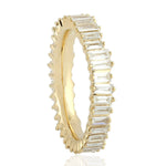 Baguette Diamond Full Eternity Band Ring In 18k Yellow Gold