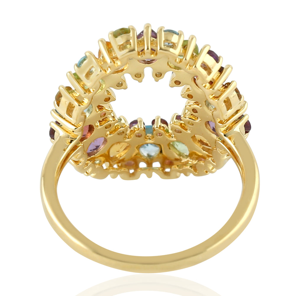 Amethyst Cocktail Ring 18k Yellow Gold Citrine Jewelry February Birthstone Jewelry