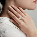 18k White Gold Pave Diamond Wedding Band Ring Handmade Jewelry Gift