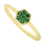 Natural Tsavorite 14k Yellow Gold Designer Ring