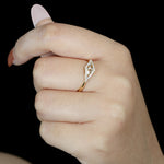 18k Yellow Gold Baguette Diamond Band Ring Gift Jewelry