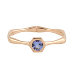 Natural Tanzanite 10k Rose Gold Handmade Delicate Ring For Her