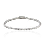 Natural Diamond Chain Bracelet 14k White Gold Jewelry