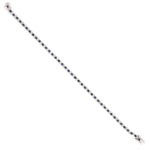 Blue Sapphire & Diamond Delicate Tennis Bracelet In 18k White Gold For Her