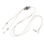 Natural Diamond Bead Lariat Necklace Jewelry Minimal Jewelry