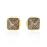 Champion Diamond Spike DesignStud Earrings In 18k Gold