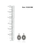 925 Sterling Silver Baguette Topaz Dangle Earrings November Birthstone Jewelry
