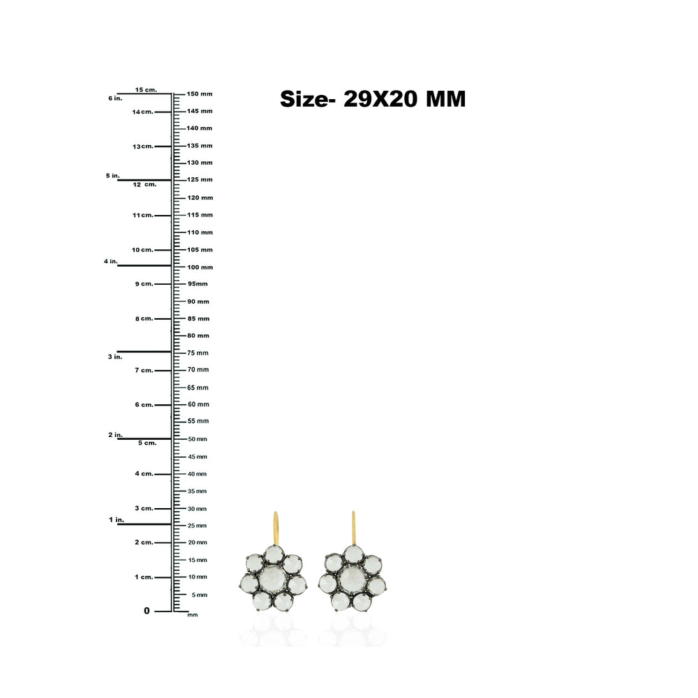 10Kt Gold 925 Sterling Silver Topaz Dangle Earrings November Birthstone Jewelry
