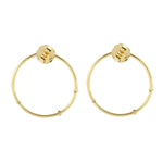 Natural Diamond Stud Earrings 14k Yellow Gold Jewelry