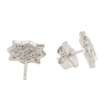 Tapered Baguette Diamond Star Stud Earrings Party Wear Jewelry In 18k White Gold