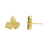 Peridot Stud Earrings In 18k Yellow Gold